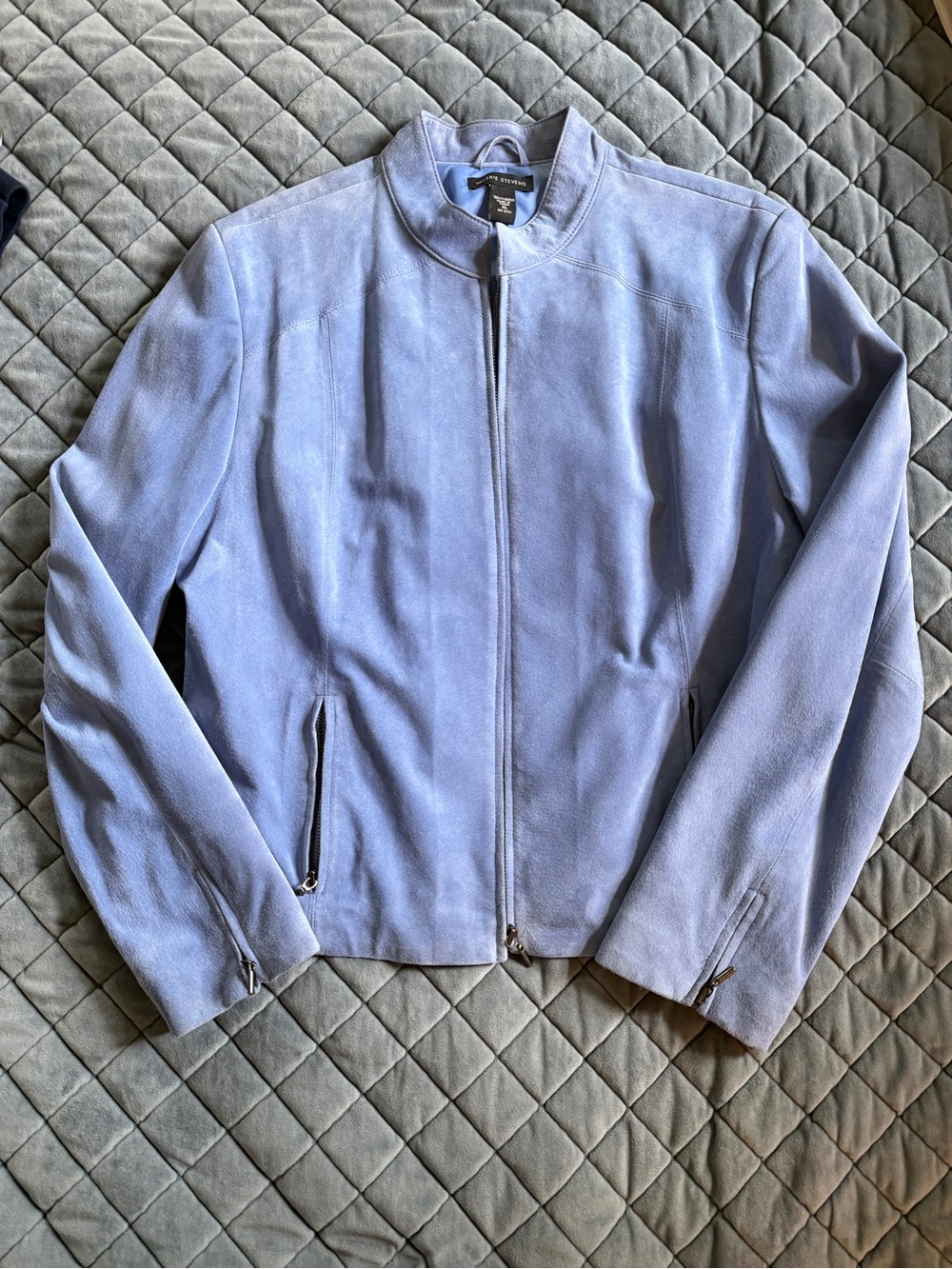 Vintage Suede Zip-Front Jacket